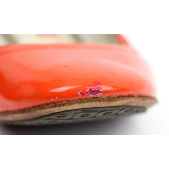Tsubo ORANGE PATENT LEATHER FLAT BALLET SLIP ON SHOES Sz 7 US/38 - Picture 6 of 11